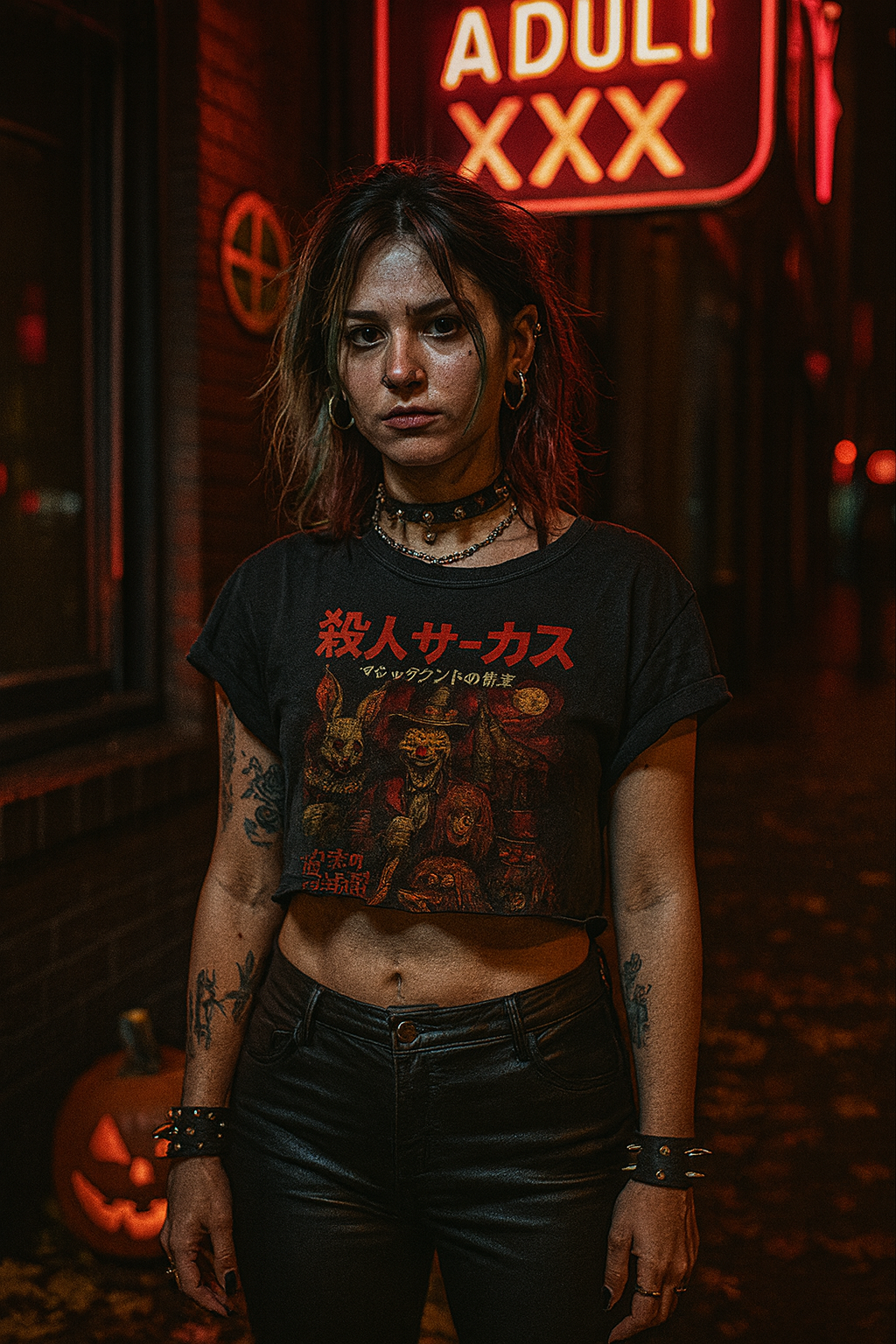 Magic circle - Twisted Circus T-Shirt - Halloween Exclusive Retro Horror Tee - Japanese Slasher Design