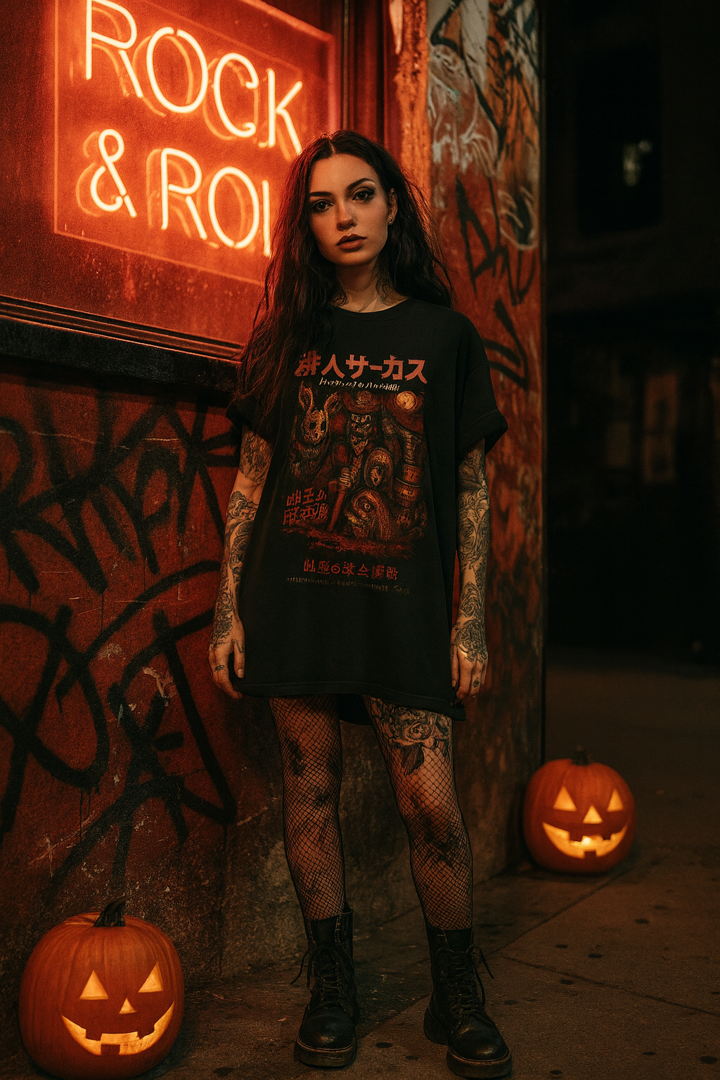 Magic circle - Twisted Circus T-Shirt - Halloween Exclusive Retro Horror Tee - Japanese Slasher Design