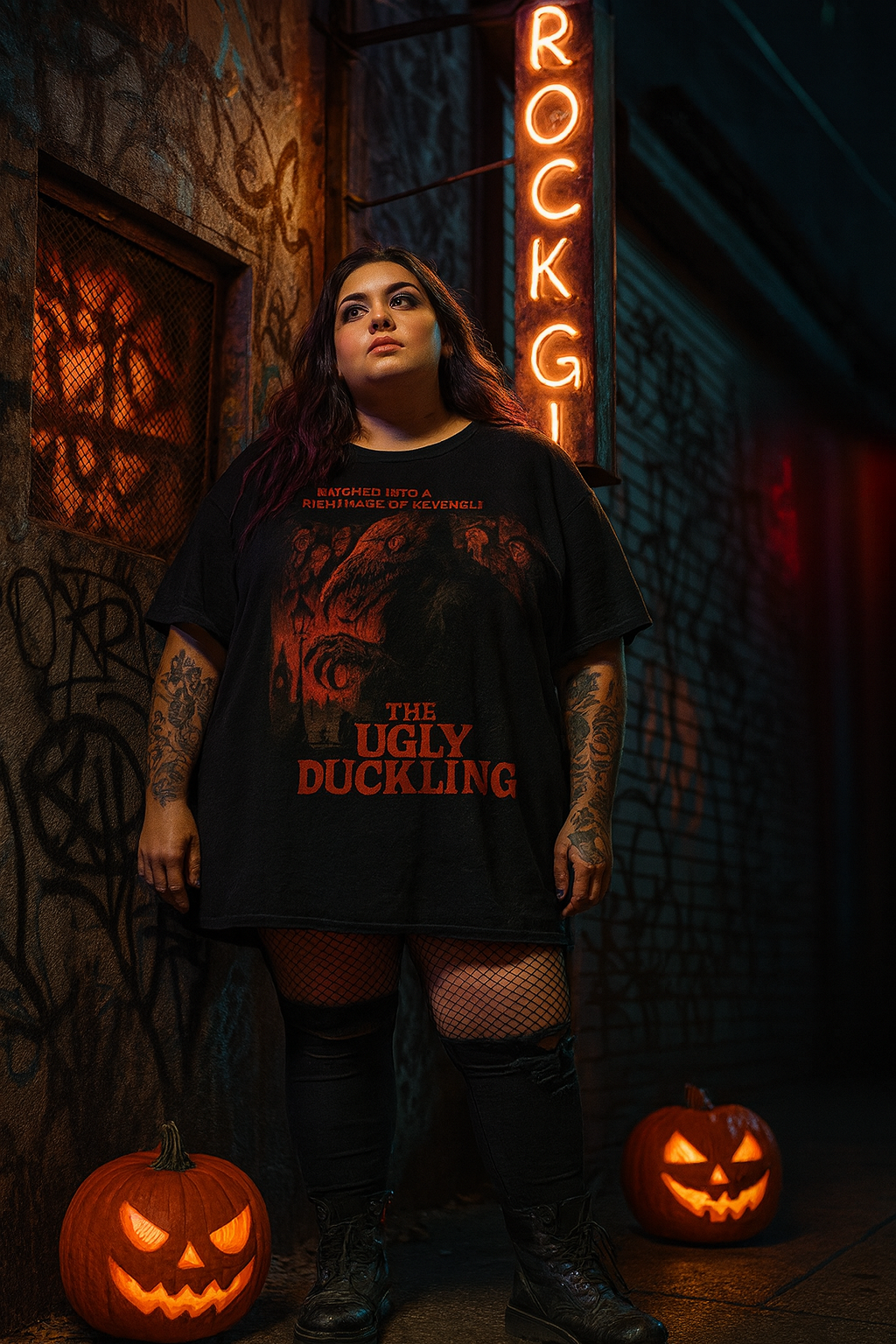 Ugly Duckling Horror T-Shirt - Unique 70’s Slasher Poster Design - Dark Humor Gift
