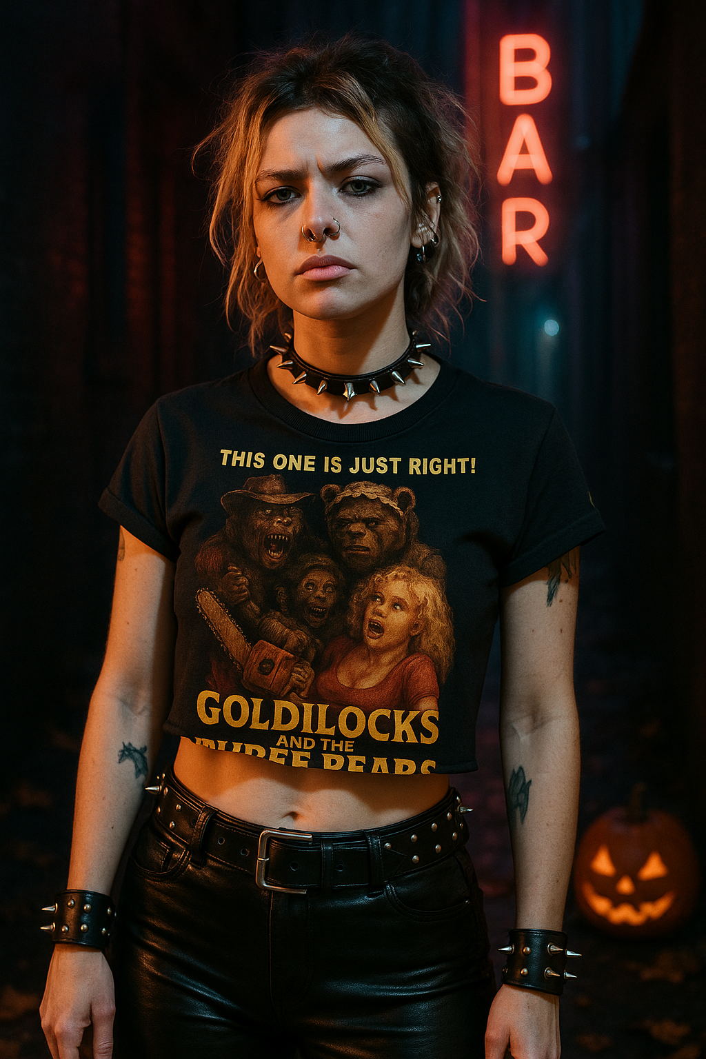 Goldilocks & the Three Bears Horror T-Shirt - Retro Slasher Parody Tee - Perfect for Horror Fans