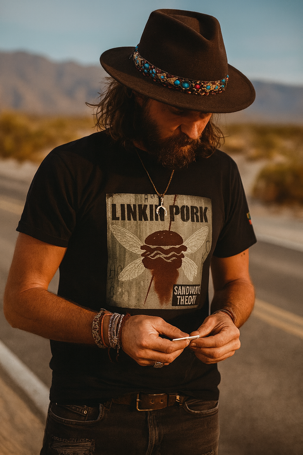 Unisex Linkin Pork T-shirt - Hilarious Sandwich Theory - Unique Rock Parody Tee