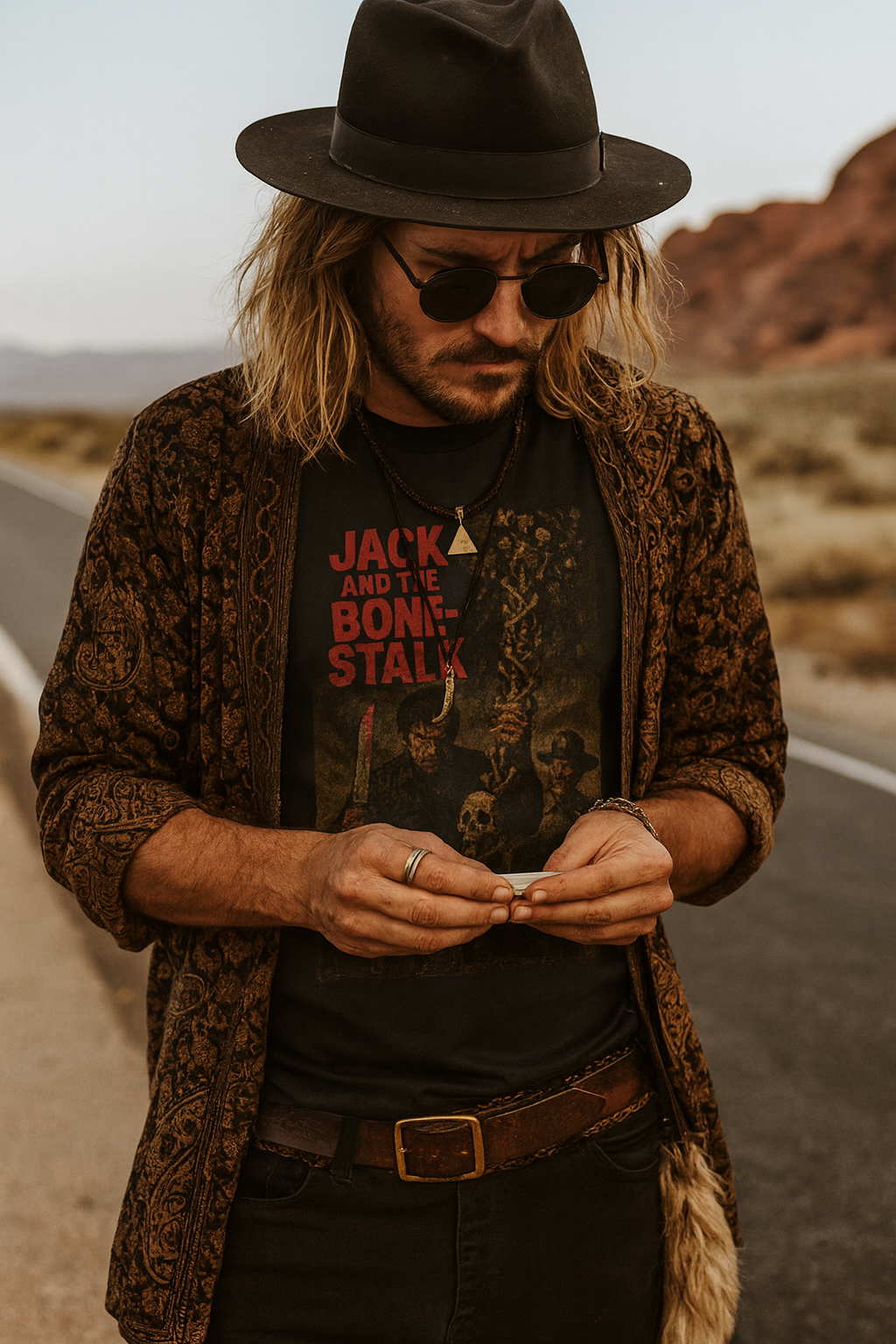 Jack and the Bone-Stalk T-Shirt - Horror Parody Slasher Tee - Creepy Fairytale Design