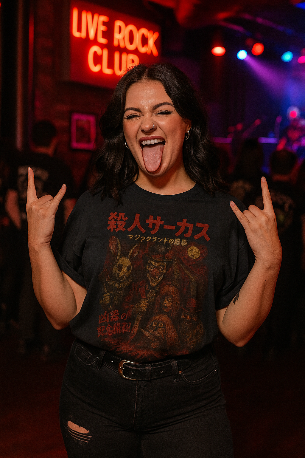 Magic circle - Twisted Circus T-Shirt - Halloween Exclusive Retro Horror Tee - Japanese Slasher Design
