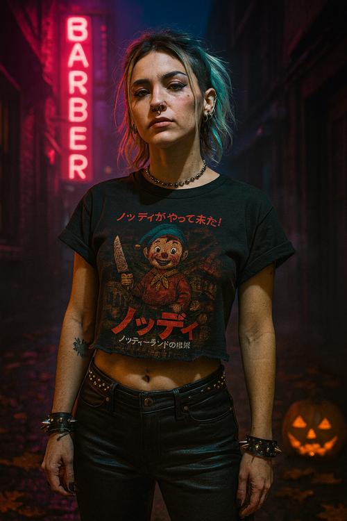 Limited Edition Vintage Japanese Horror Poster Parody - Nods Land of Terror T-Shirt