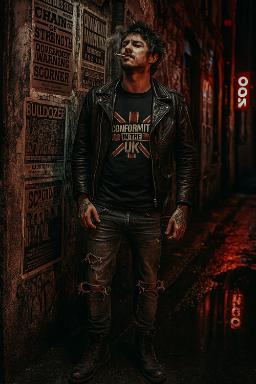 Conformity in the UK Punk T-Shirt – Distressed Union Jack Design
