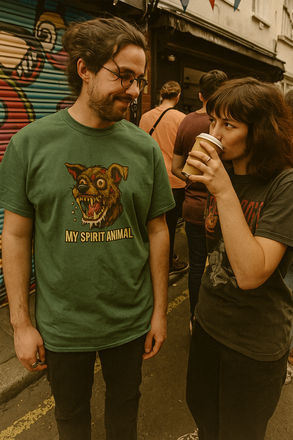 Feral Zombie Dog T-Shirt - My Spirit Animal Graphic Tee - Perfect for Horror & Dog Lovers