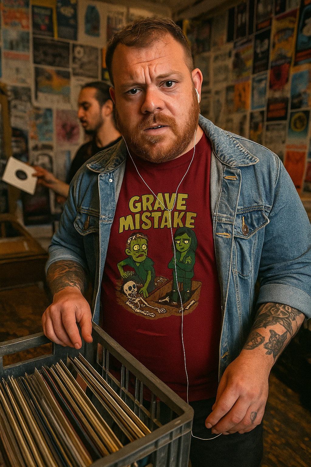 Unisex Grave Mistake T-Shirt - Hilarious Undead Zeb & Skeleton - Perfect Halloween Humor Tee