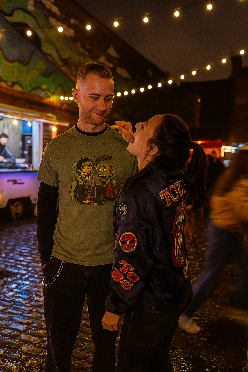 Unisex Undead Zeb & Leb T-Shirt - Hilarious Zombie Cartoon Kitchen Catastrophe Tee - Perfect for Horror Fans