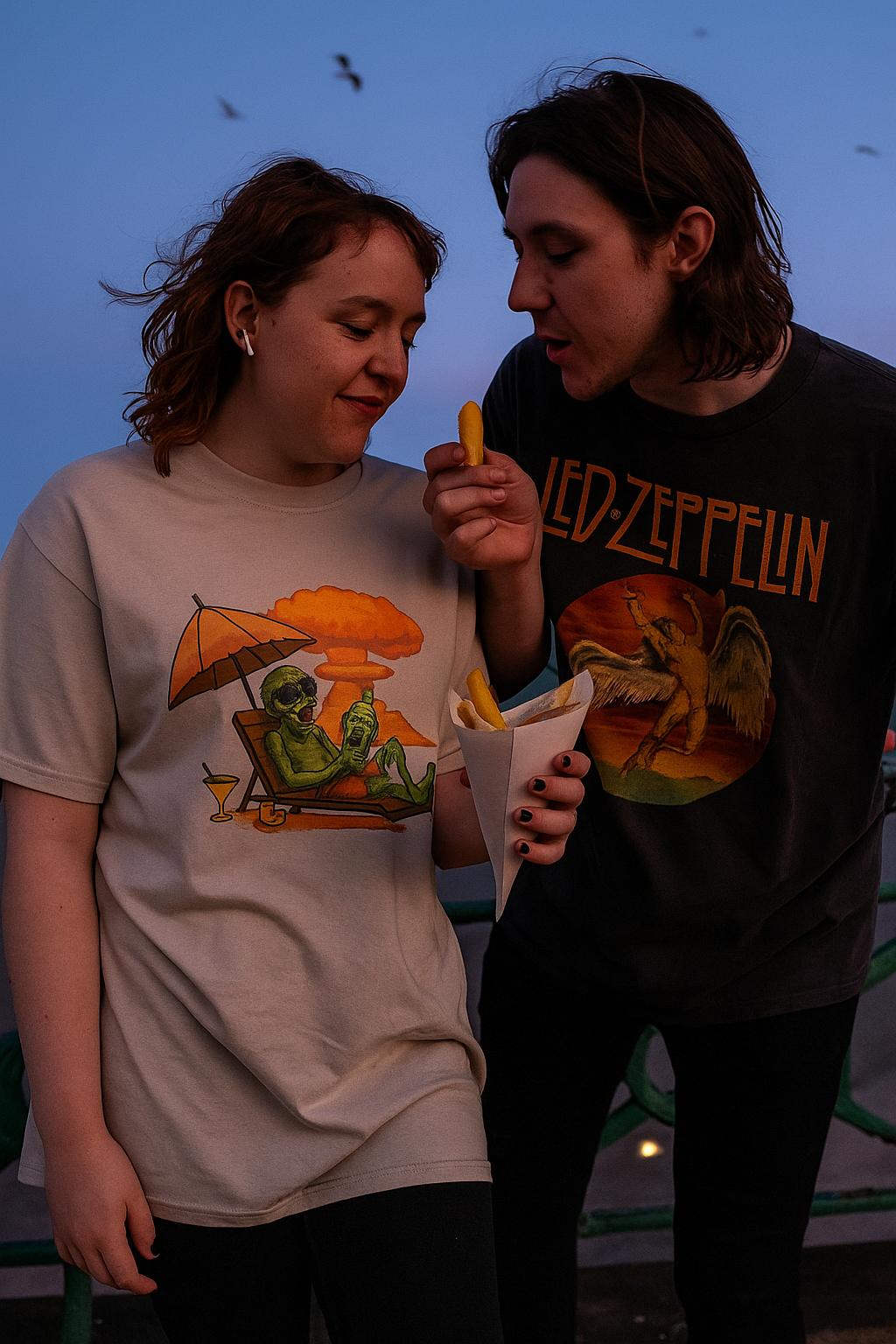 Unisex Hilarious Zombie Beach T-Shirt - Apocalyptic Humor - Casual Summer Tee
