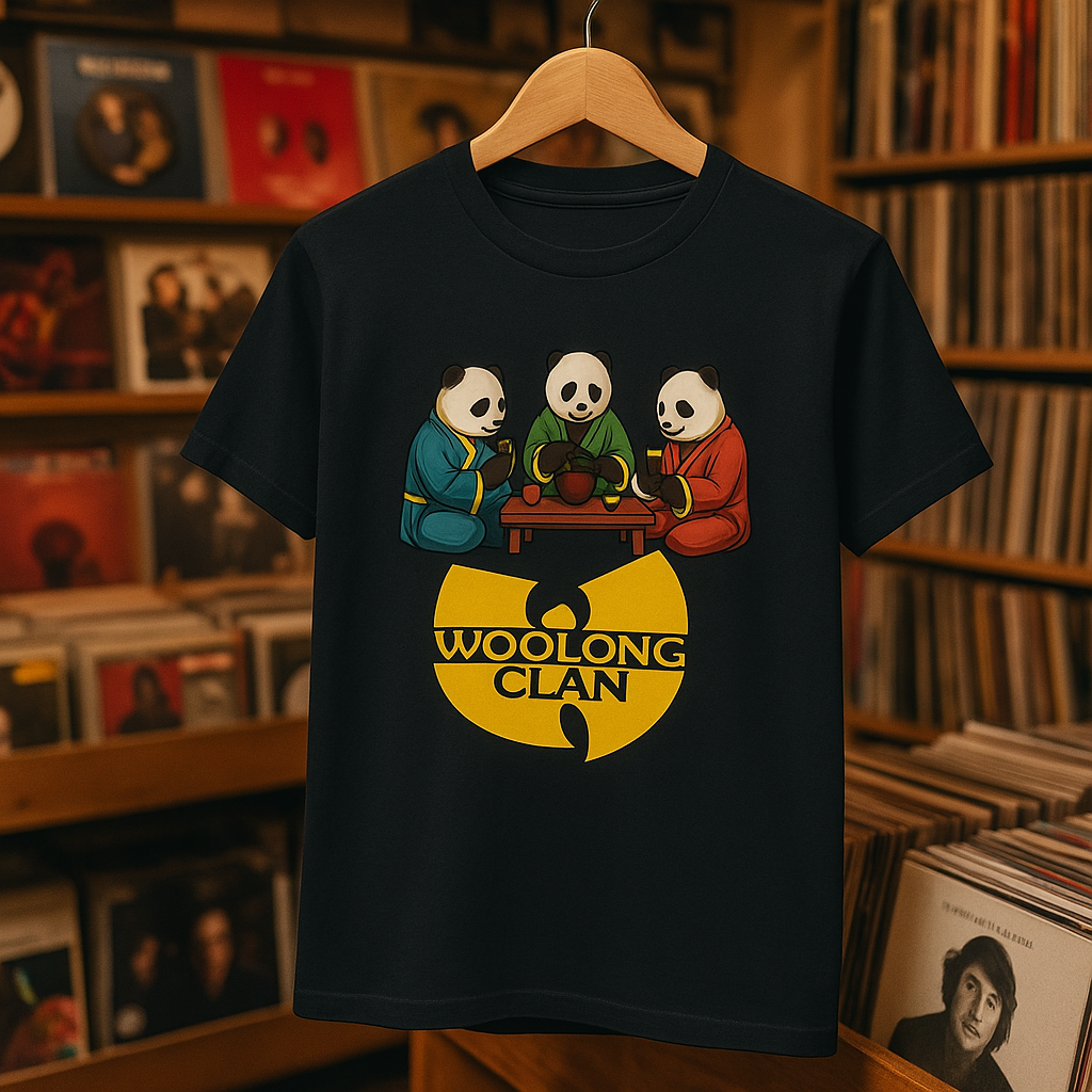 Unisex Woolong Clan T-Shirt - Adorable Panda Tea Ceremony Tee - Hip-Hop Inspired Fun Gift