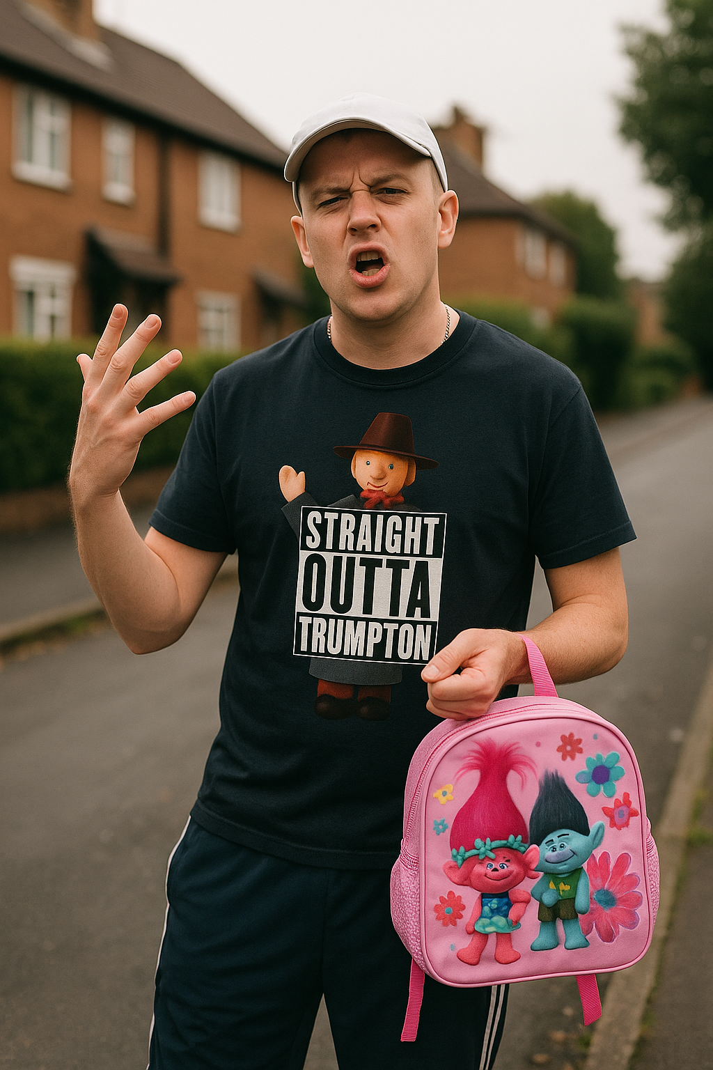 Unisex Straight Outta Trumpton T-Shirt - Hilarious Parody Tee for Retro Geeks & Pop Culture Lovers