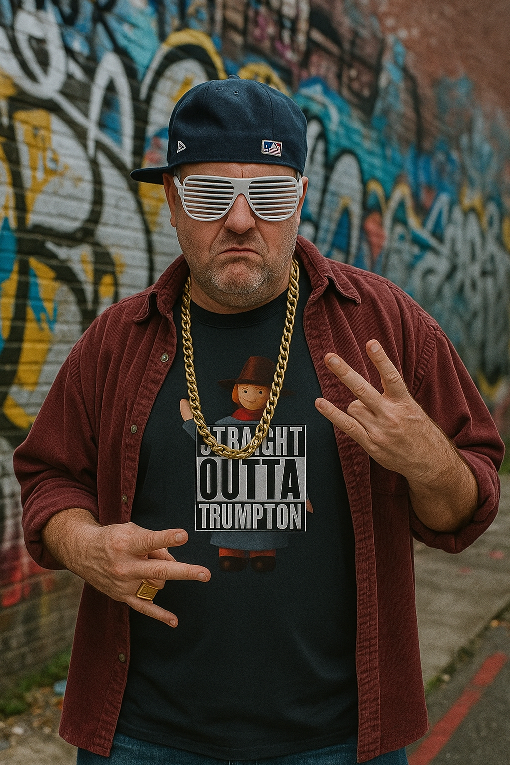 Unisex Straight Outta Trumpton T-Shirt - Hilarious Parody Tee for Retro Geeks & Pop Culture Lovers