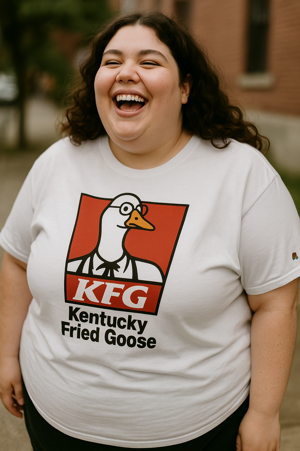 Unisex Hilarious Kentucky Fried Goose T-Shirt - Fun Parody Tee with Cartoon Goose Design!