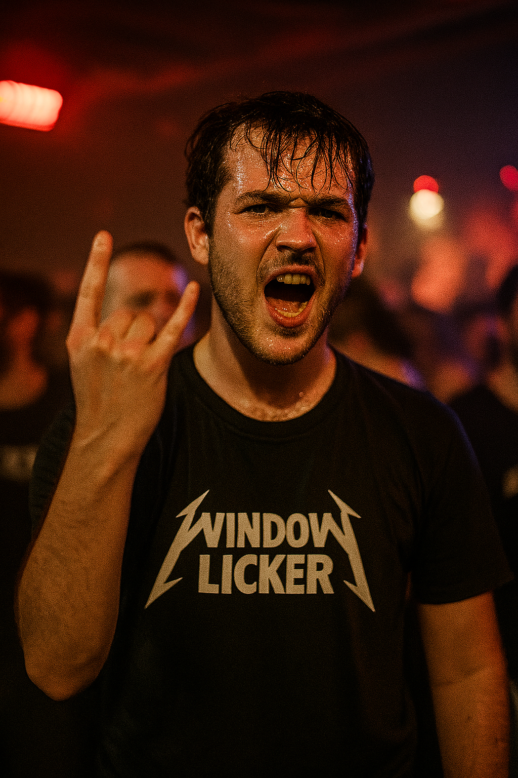 unisex Bold Metallica-Inspired 'Window Licker' T-Shirt - Edgy Graphic Tee for Music Lovers