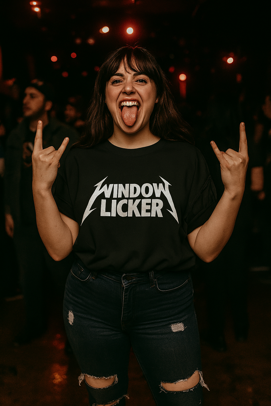 unisex Bold Metallica-Inspired 'Window Licker' T-Shirt - Edgy Graphic Tee for Music Lovers