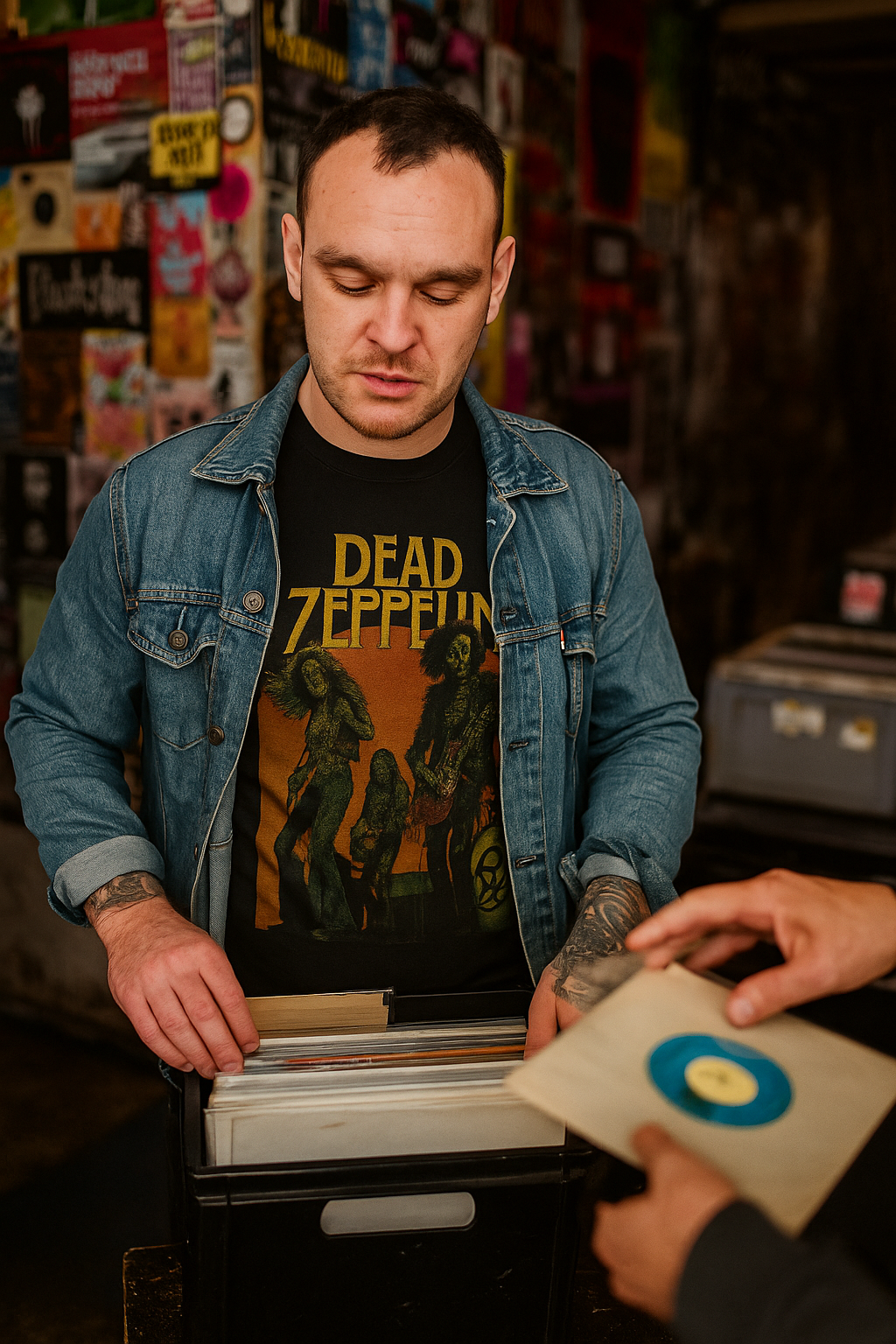 Unisex Dead Zeppelin T-Shirt - Shredding Zombie Rock Parody Tee - Classic Horror Style for Music Lovers